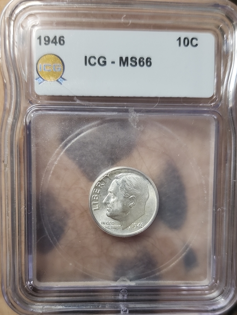 1946 Roosevelt Dime - ICG MS66 Certified Silver Coin